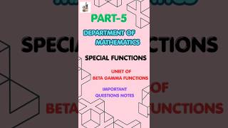 part-5 Beta Gamma functions important questions and answers #degree #semester_3 #maths#Imp-questions