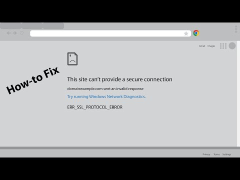 This site can't provide a secure connection - Chrome Error - ERR SSL PROTOCOL ERROR - How-to Fix