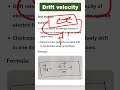 What is drift velocity||Explain in simple way#physics