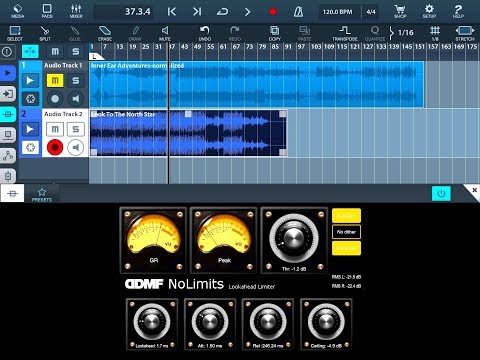 DDMF - NO LIMITS AUv3 Limiter - Demo And Tutorial For The IPad