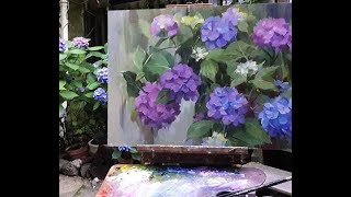 : How to Paint Hydrangeas. Katya Held's Alla Prima Oil Painting Demonstration