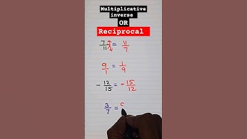 How to find multiplicative inverse or Reciprocal #maths #shorts #shortsfeed #ytshorts #reciprocal