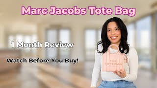 Marc Jacobs Tote Bag 1 Month Review | what fits inside | mod shots | wear and tear