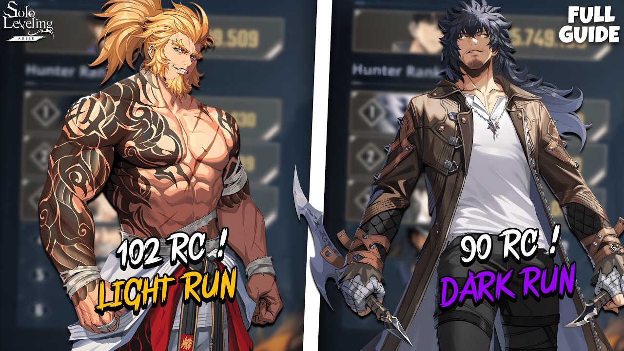 102 RC WITH LIGHT & 90 RC WITH DARK ! RUN , BUILD & GUIDE ! SOLO LEVELING ARISE !