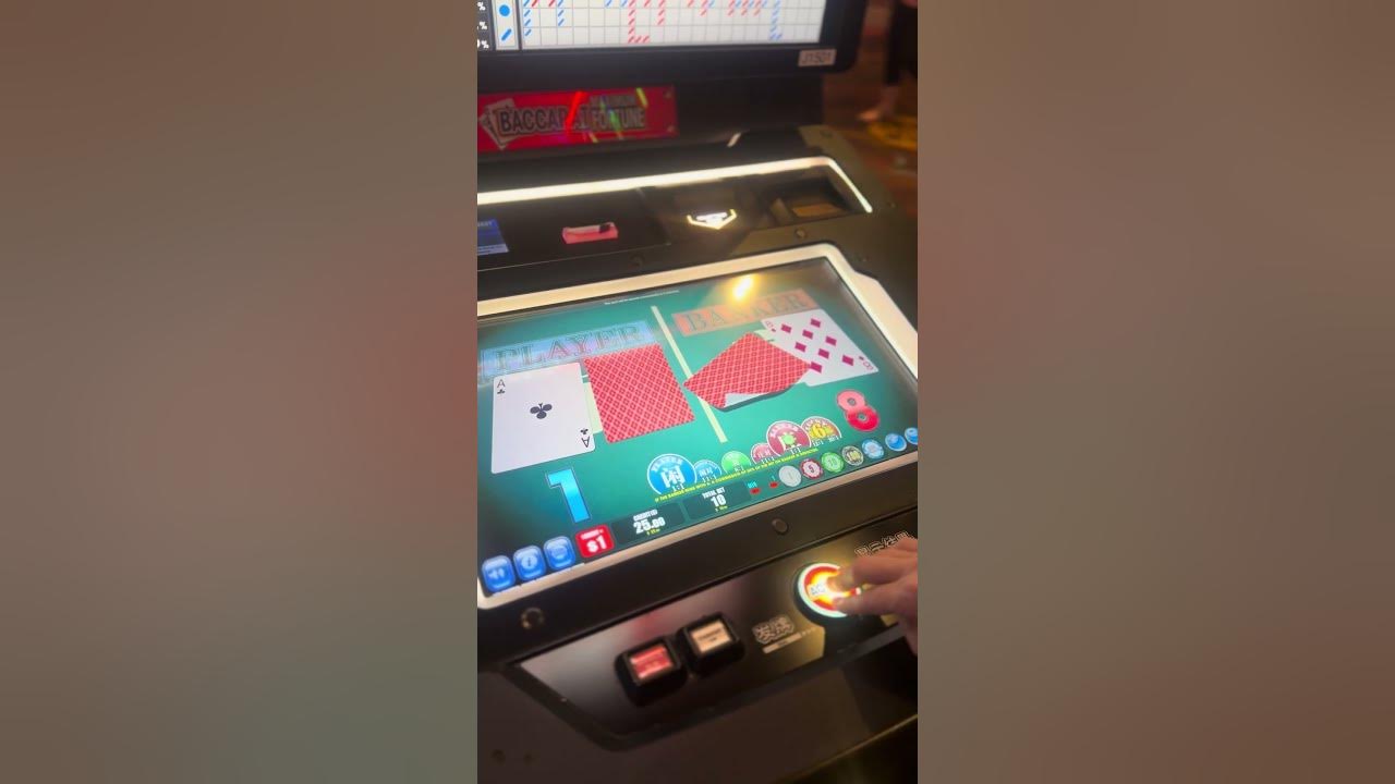 An electronic baccarat that lets you peel the cards!?! #casino #baccarat #gamble #slots