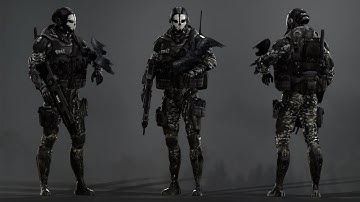 Sci Fi Ghost Soldier