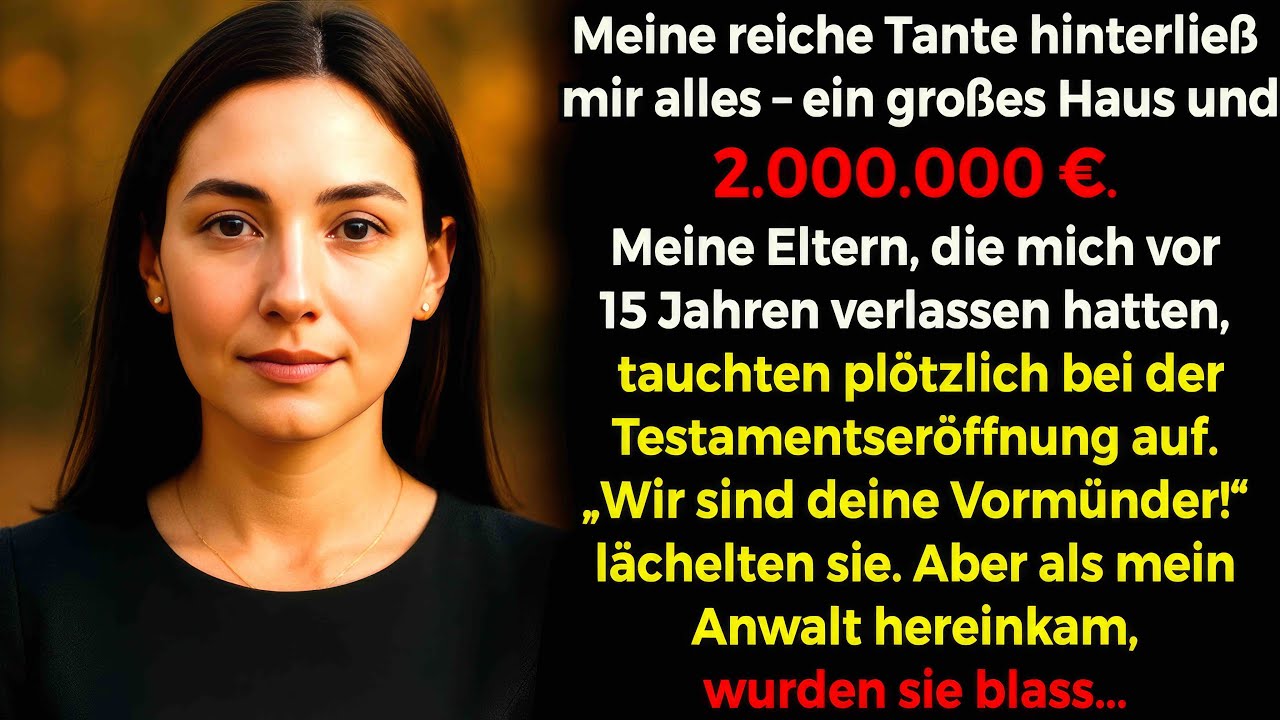Meine reiche Tante hinterließ mir alles-Nach 15 Jahren kamen meine Eltern,die mich verließen,zurück