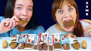 ASMR KINDER RACE CHOCOLATE PARTY (HAPPY HIPPOS, CHOCOLATE CAKE, DELICE) | LiLiBu ASMR