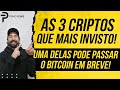 AS TRÊS CRIPTOMOEDAS QUE EU MAIS INVISTO (São Boas, Promissoras e uma delas pode PASSAR O BITCOIN!)