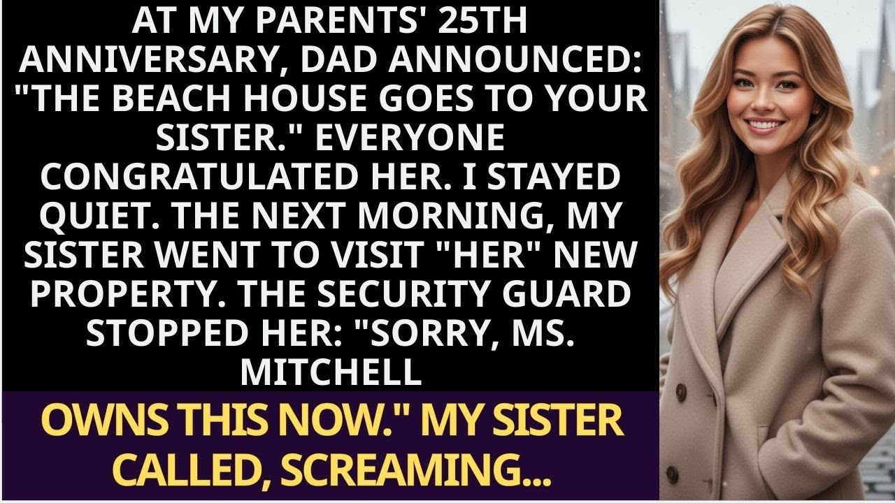 На годовщине свадьбы мои родители отец объявил, что моя сестра получит наследство, но оно уже при...