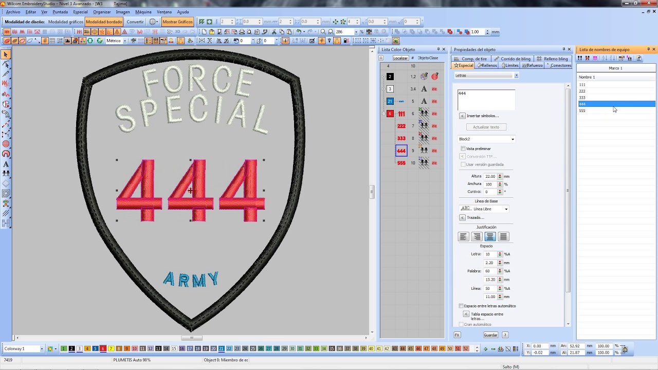 Wilcom EmbroideryStudio e 2 nombres de equipo