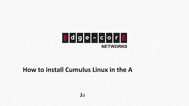 How to install Cumulus Linux in the AS5712-54X?