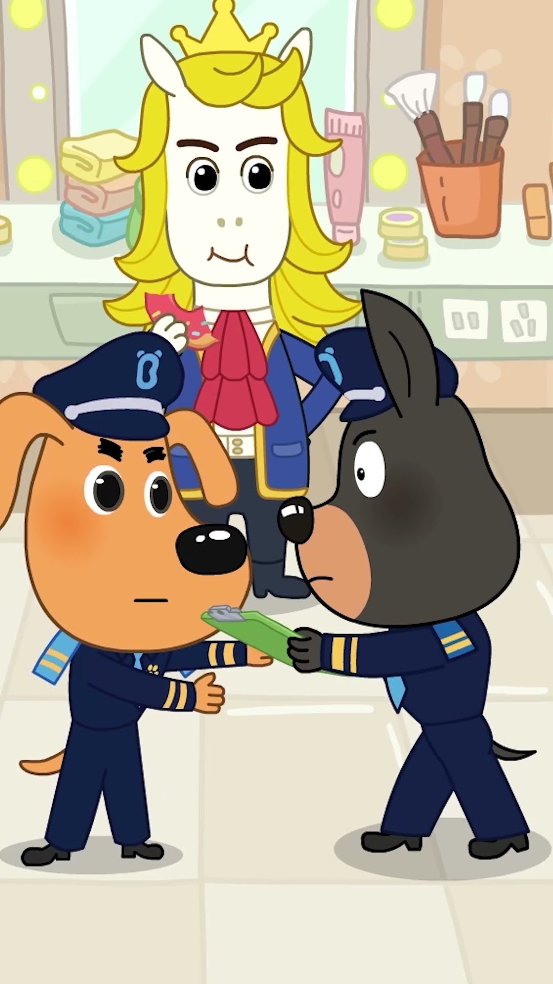 Pangeran Kuda Putih yang Kentut Eps.5 | Kepala Polisi Labrador #babybus #babybusindonesia #shorts