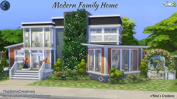 The Sims 4 - Modern Family House | Tour & floor plans | No CC