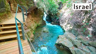 The Banias Waterfall – Is the Most Powerful Waterfall in Israel. Golan Heights