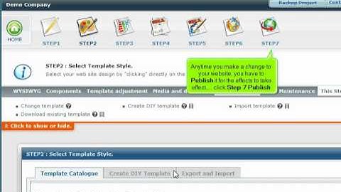 Editing your website information in RVSiteBuilder