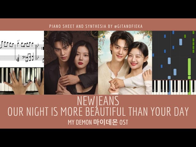 NewJeans - Our Night is More Beautiful Than Your Day | MY DEMON 마이데몬 OST | Piano Sheet | Chord | class=