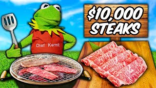 Kermit's Kitchen: Worlds Most EXPENSIVE Steaks! (Japanese A5 Wagyu)