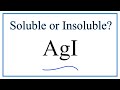 Solubility of Silver Iodide