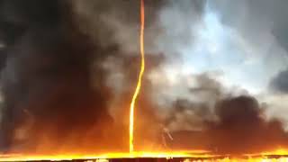 'Firenado' spotted in Derbyshire by firefighters