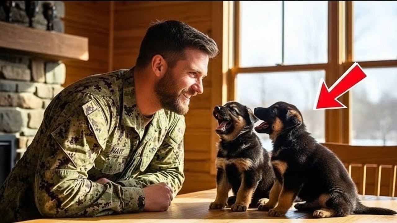 You Won’t Believe What These Two Puppies Said to a Navy SEAL — His Reaction Melted Everyone’s Heart!