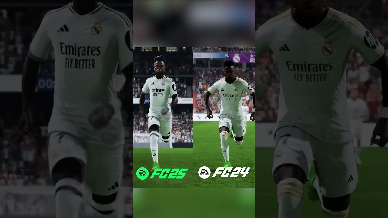 EA FC 24 vs EA FC 25 #eafc24 #eafc25 #fifa25 #fifa24 #games #gameshorts #easportsfc25 #easportsfc24