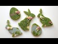 Moss and Stone Bunny Cookie Decorating Tutorial | Easter