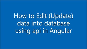 How to Edit Update data into database using api in Angular #Angular #HTML #CSS #jQuery #WebDesign