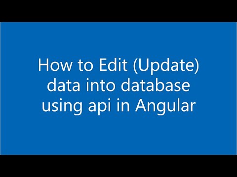 How to Edit Update data into database using api in Angular #Angular #HTML #CSS #jQuery #WebDesign