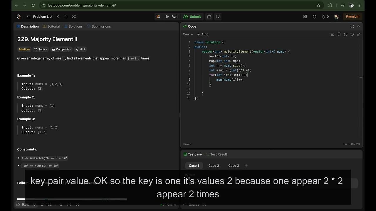 LeetCode Medium Minimum Problem - Majority Element n/3 times - YouTube