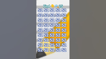 Find the Hidden Number 52 🔍 | Only Genius Can Find It in 5 Seconds 😱 | Brain Challenge