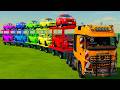 EMERGENCY TRANSPORT OF COLORS! MEGA POLICE SUPERSIZED & MERCEDES ACTION! FS 22