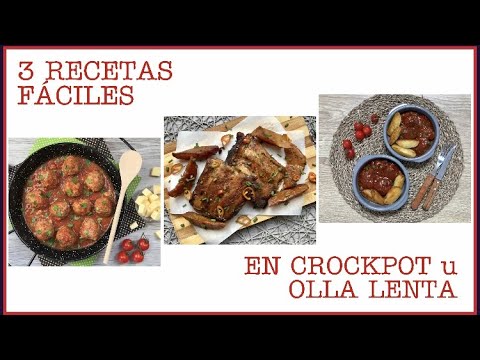 3 RECETAS DE CARNE EN CROCKPOT u OLLA LENTA ¡Fáciles y Deliciosas! - YouTube