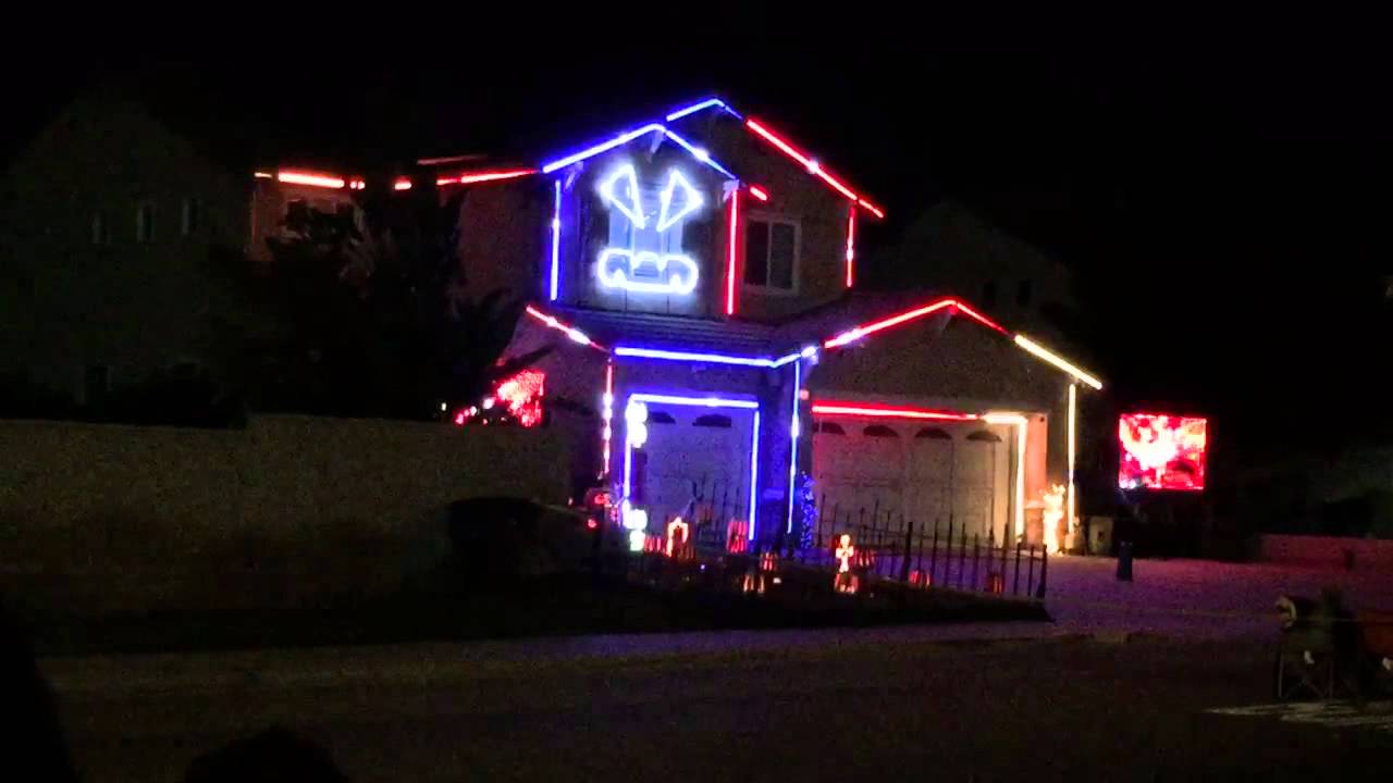 Halloween house light show YouTube