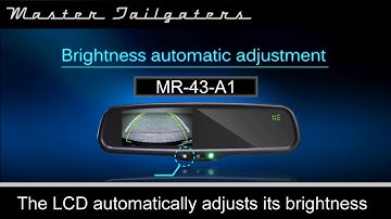 Master Tailgaters Rear View Mirror with LCD: MR-43-A1
