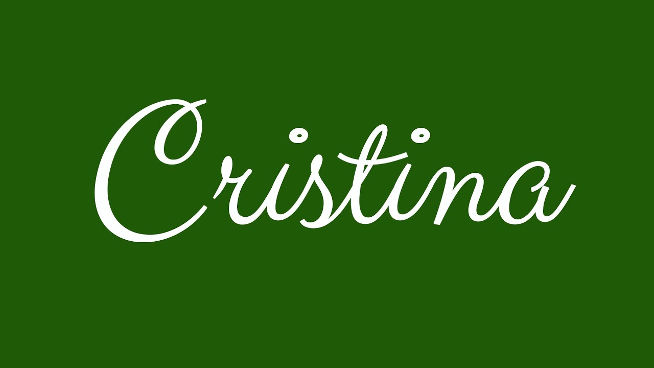 Learn How To Sign The Name Cristina Stylishly In Cursive Writing YouTube Learn How To Sign The Name Cristina Stylishly In Cursive Writing YouTube