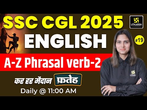 SSC English Classes 2025 | A-Z Phrasal Verb | SSC Foundation 2025 | English Pratibha Ma'am