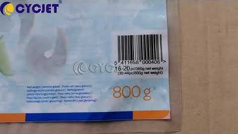 CYCJET High resolution Piezo UV Inkjet Printer for Food Packaging Bag Pouch Bar Code Online Printing