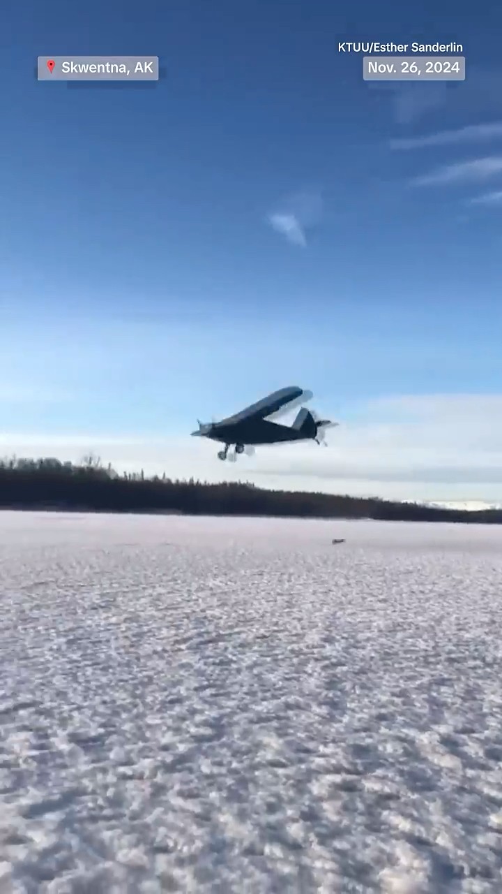 Pilot drops turkeys from her small plane to families living off-grid