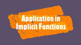 Application of Partial Differentiation in Implicit Functions
