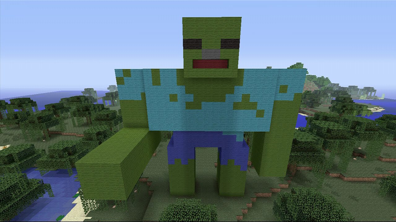 Mutant Zombie Statue Tutorial Minecraft Xbox - YouTube