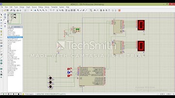DS18b20 proteus. 7 segment