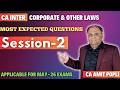 (Session-2)-Most Expected Questions-May-26 Exam-CA Inter-Corporate &amp; Other Laws-CA Amit Popli