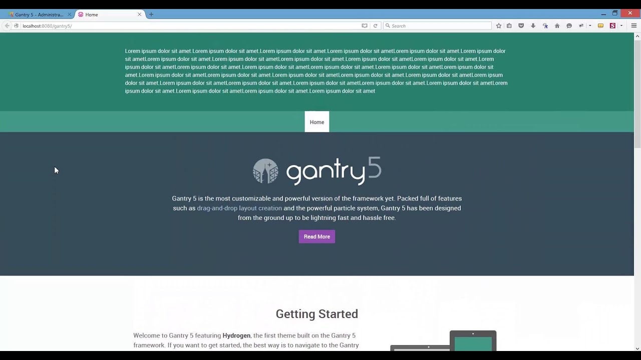 gantry 5 fixed sticky header atom youtube
