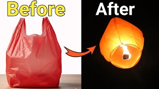 How To Make Hot Air Balloon Using Small Polythene Diwali Special