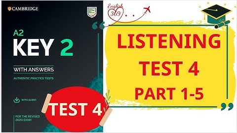 A2 KET 2 AUTHENTIC TEST 4 LISTENING (WITH ANSWER KEY) #english #ketlistening