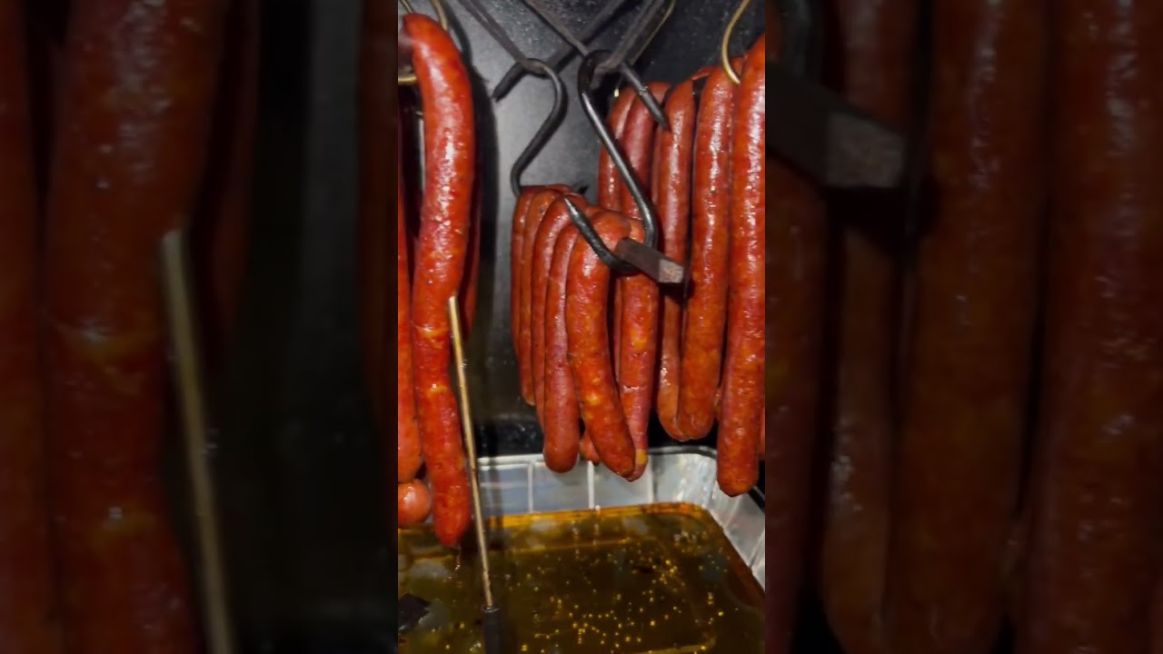 ⁣Homemade smoked sausages: Finish😋 #shorts #food #meat #sausages #homemade #lmmeat