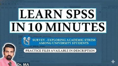Analyze Data Using SPSS in 10 Minutes - IBM SPSS For Beginners - Statistical Analysis Using SPSS
