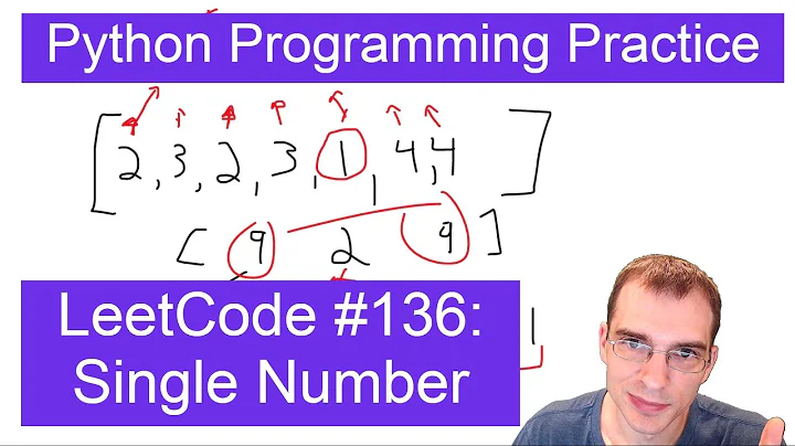 Python Programming Practice:  LeetCode #136 -- Single Number
