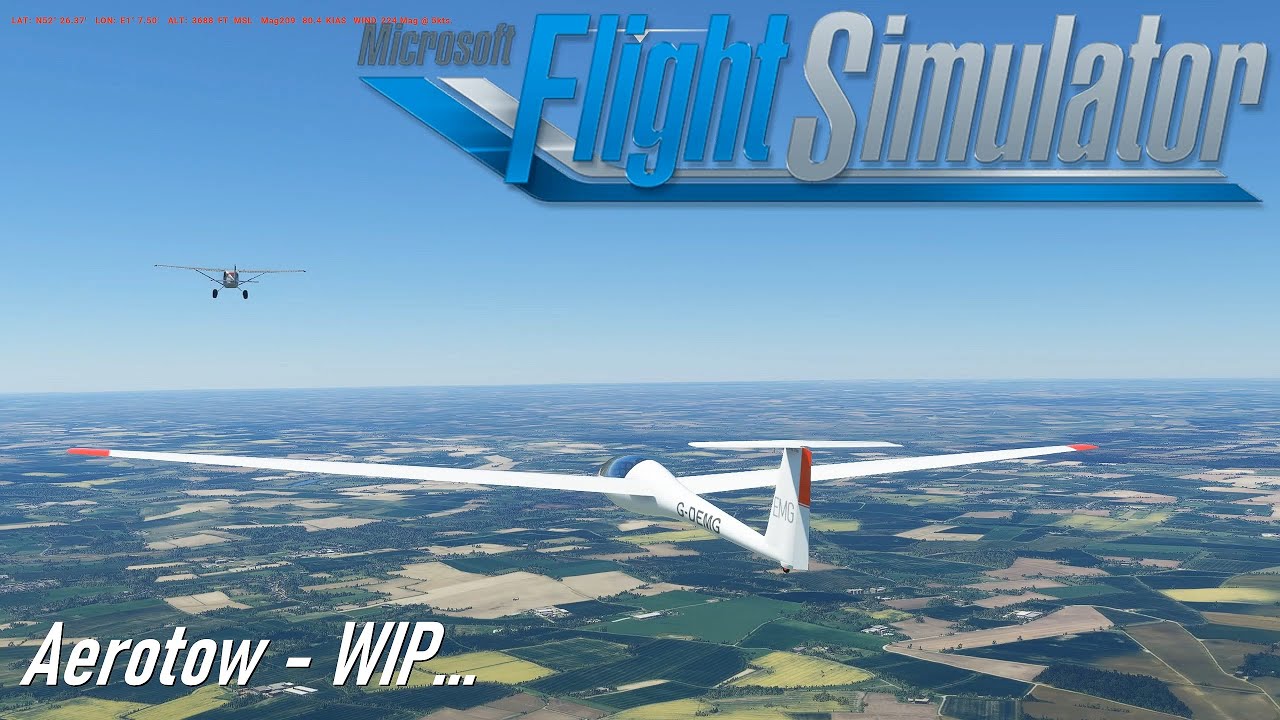 Microsoft Flight Simulator 2020 Simulated Glider Aerotow YouTube